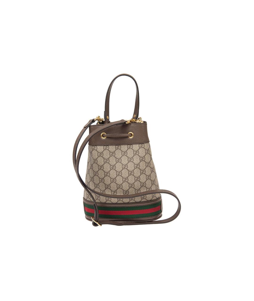 GUCCI Бежевая кожаная сумка через плечо, фото 3