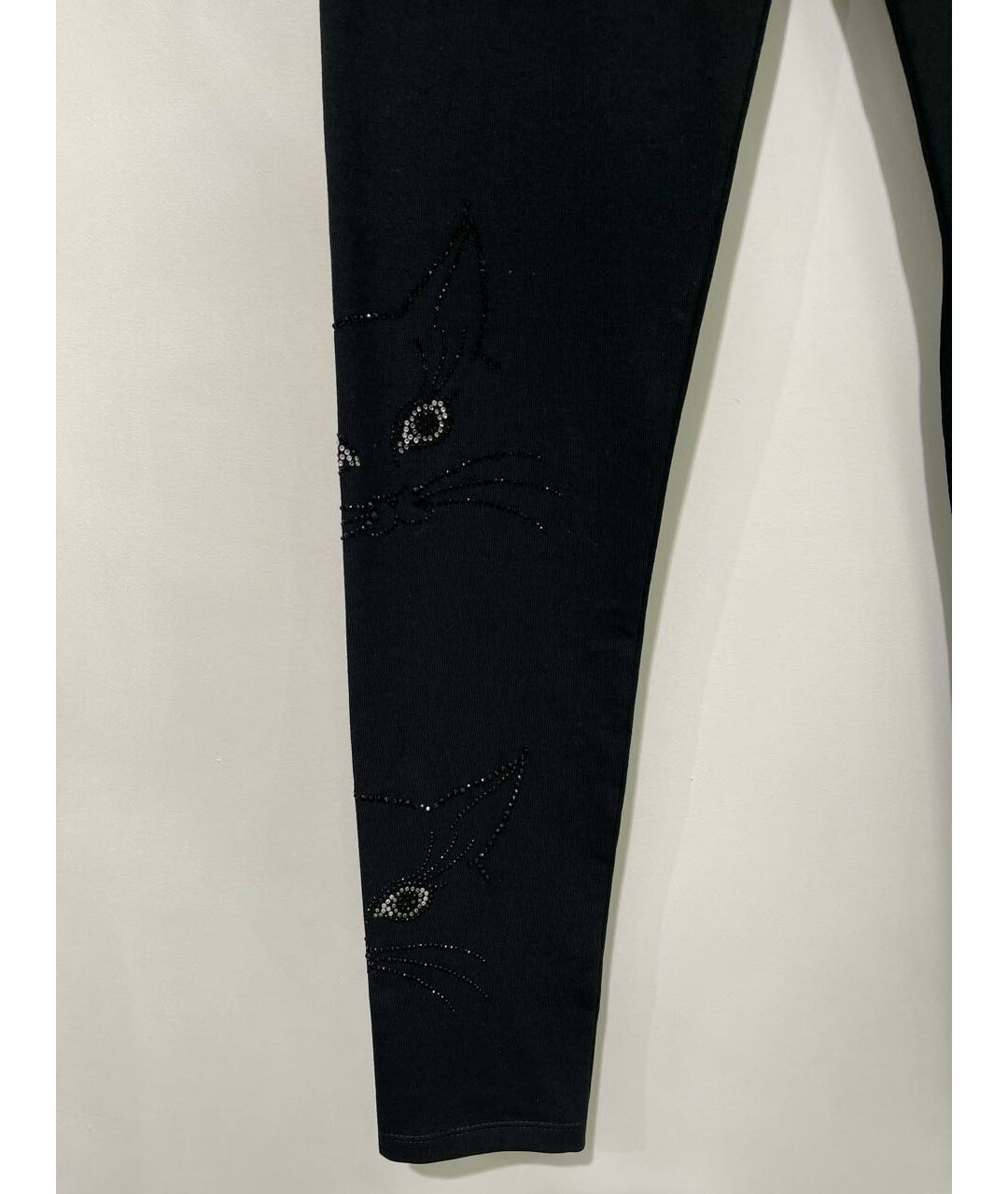 PHILIPP PLEIN Черные хлопко-эластановые брюки узкие, фото 3