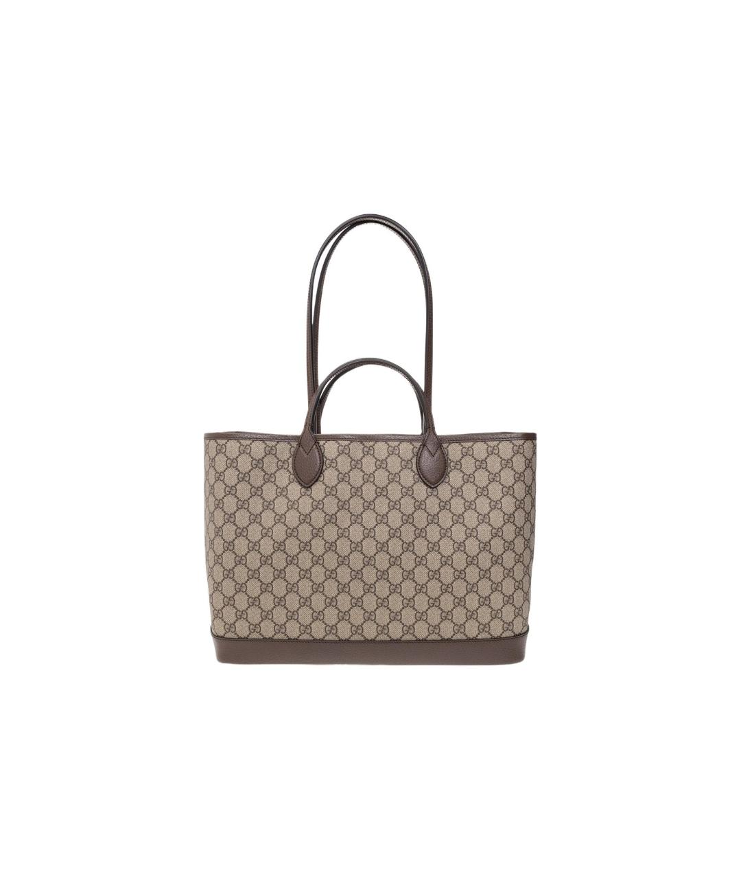GUCCI Коричневая сумка через плечо из канвы, фото 4