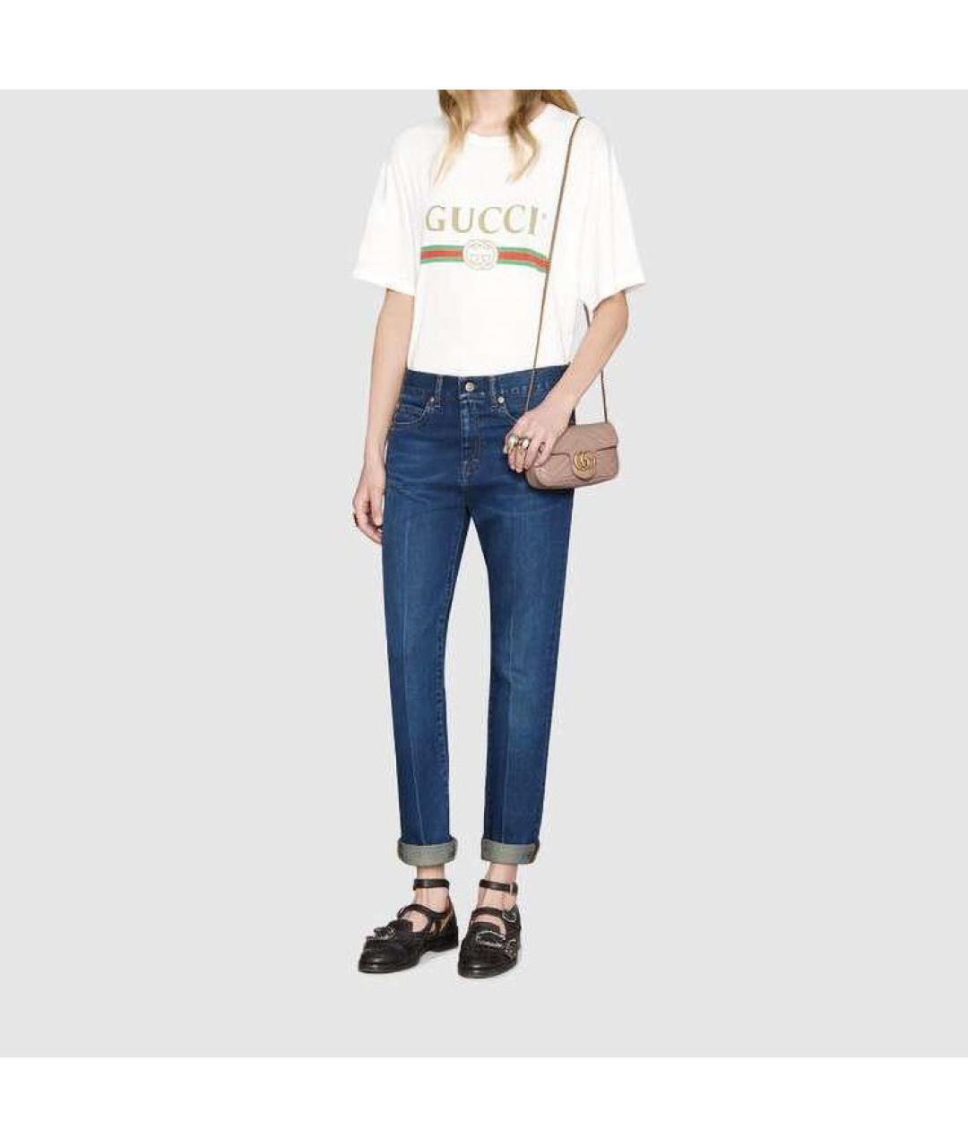 GUCCI Бежевая кожаная сумка через плечо, фото 4