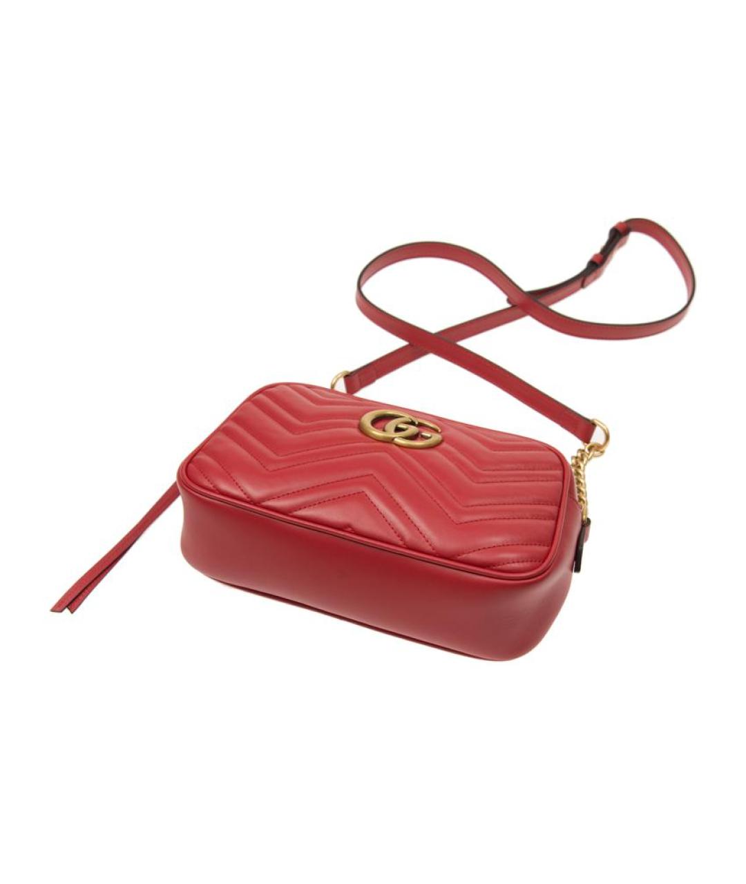 GUCCI Красная кожаная сумка через плечо, фото 4