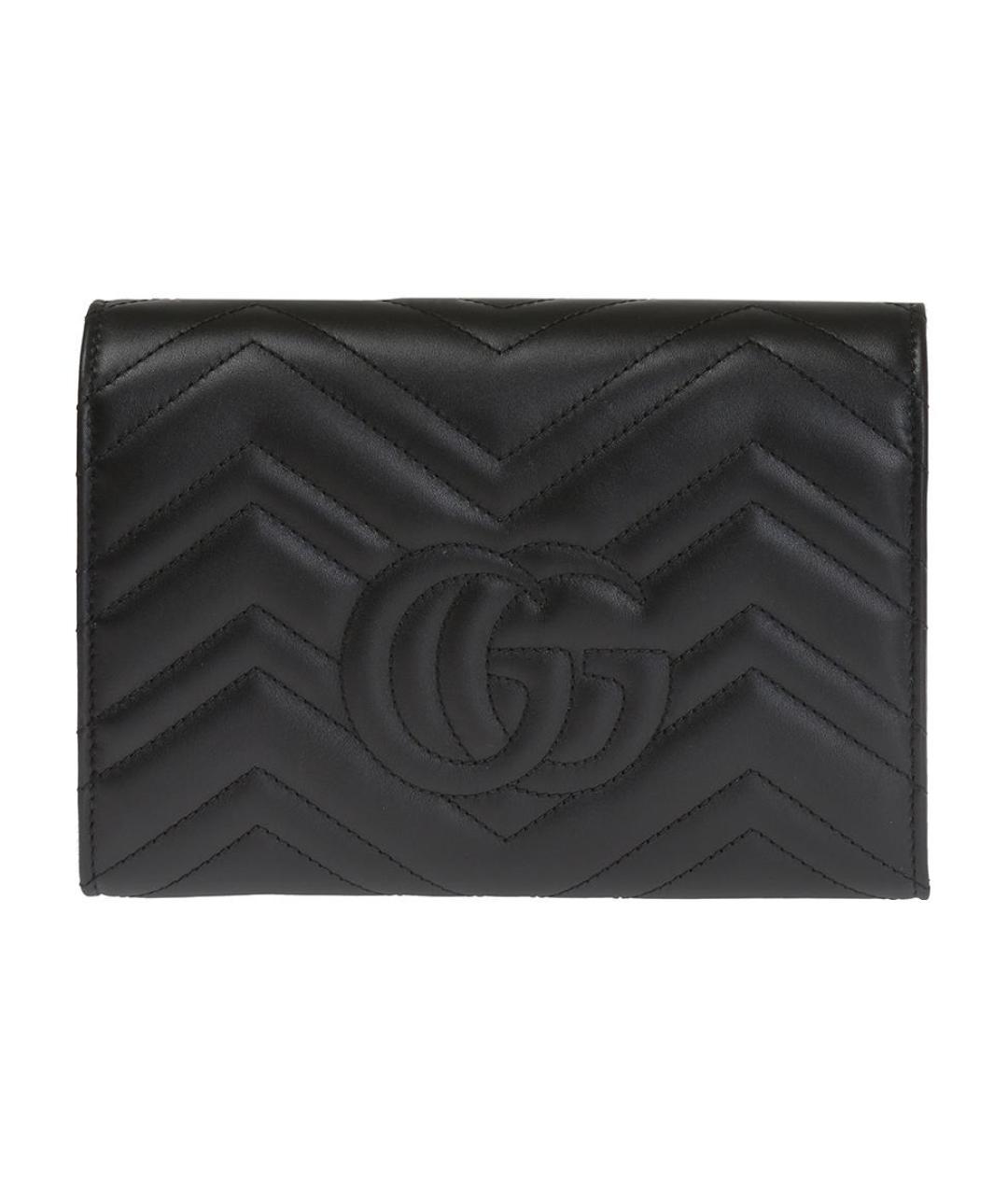 GUCCI Черная кожаная сумка через плечо, фото 3