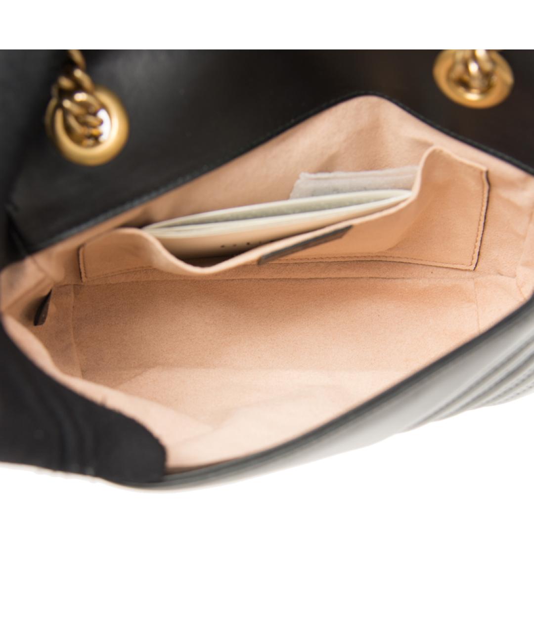 GUCCI Черная кожаная сумка через плечо, фото 2