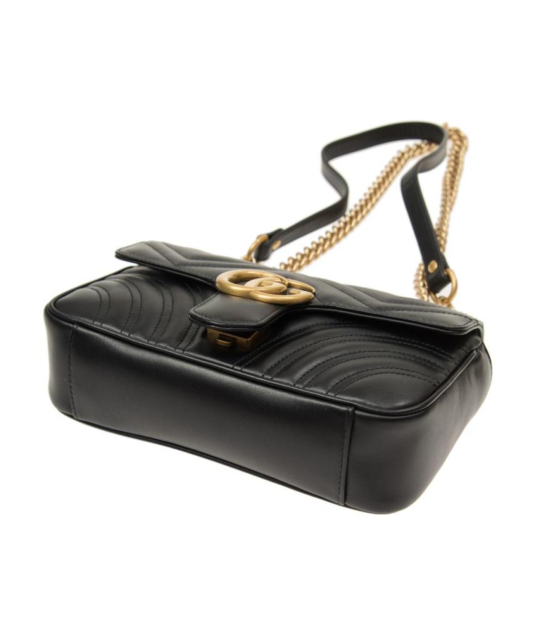 GUCCI Черная кожаная сумка через плечо, фото 6