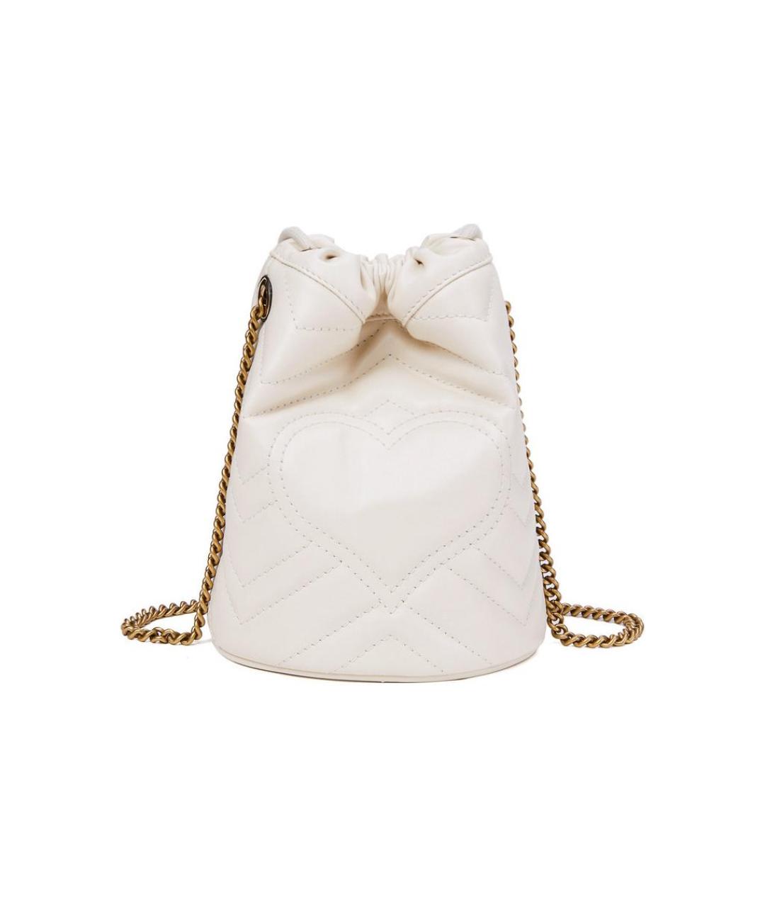 GUCCI Белая кожаная сумка через плечо, фото 3