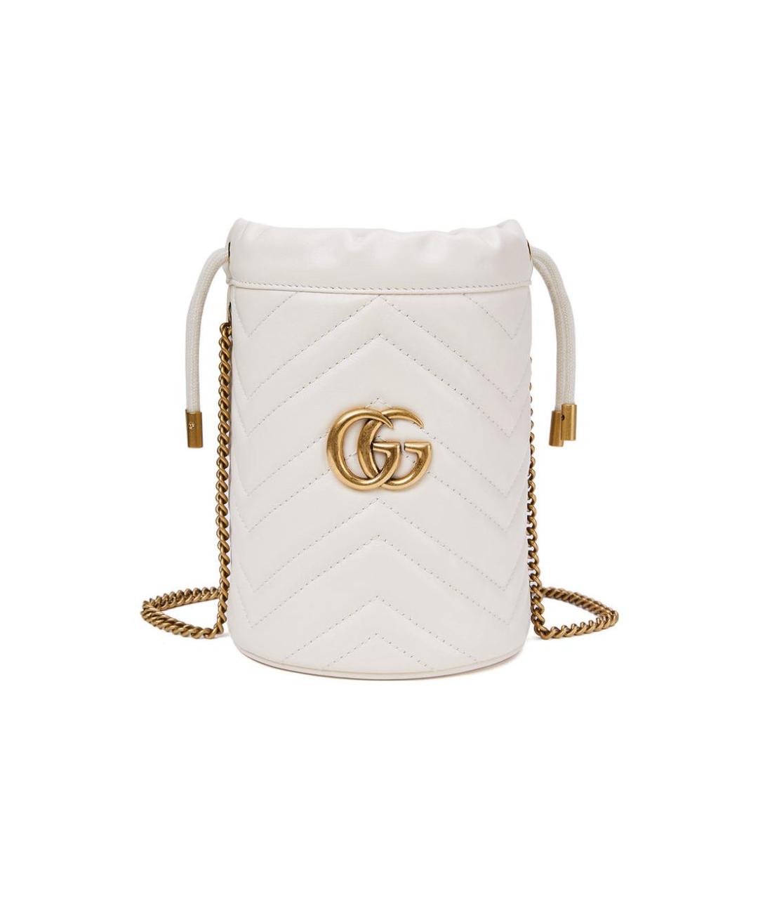GUCCI Белая кожаная сумка через плечо, фото 1