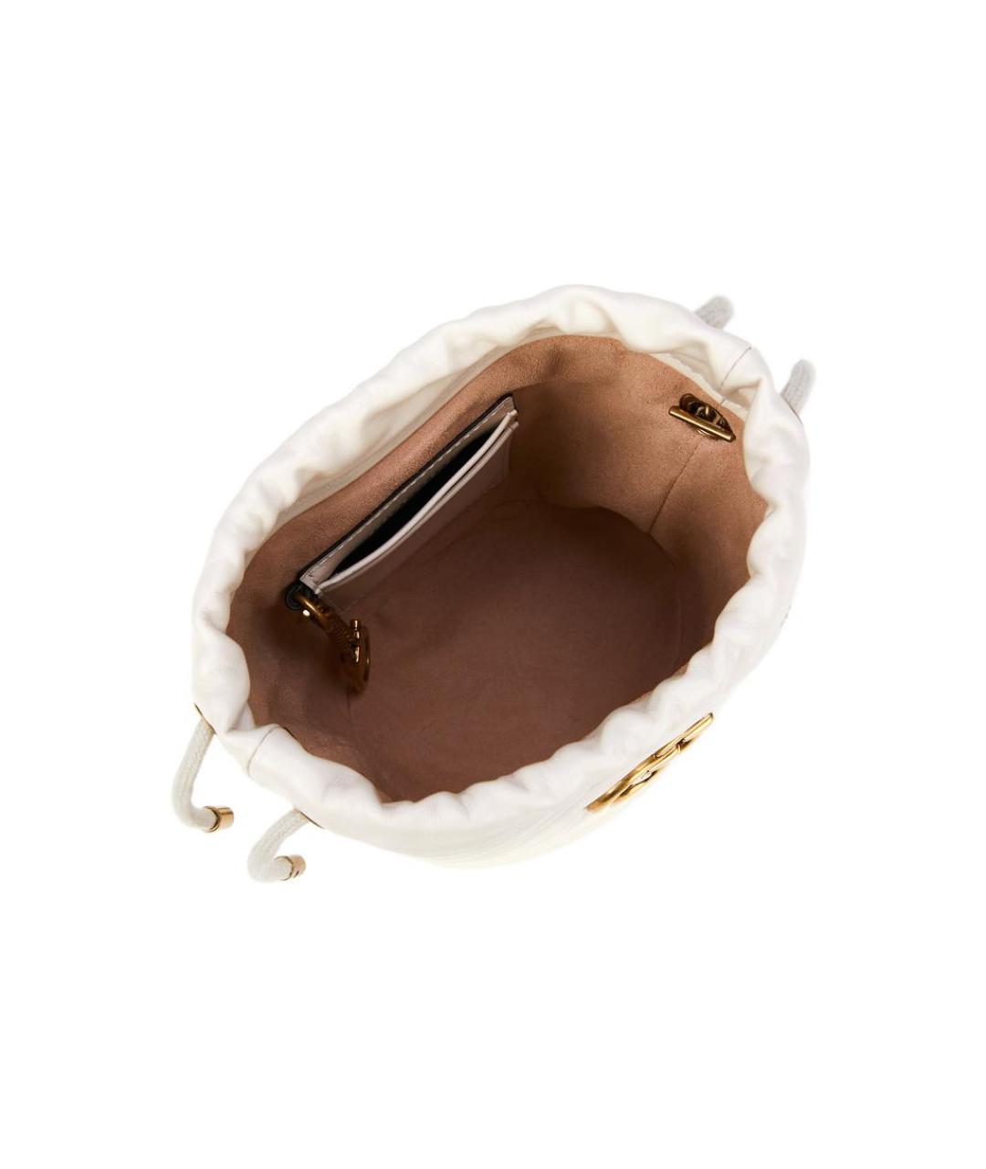 GUCCI Белая кожаная сумка через плечо, фото 2