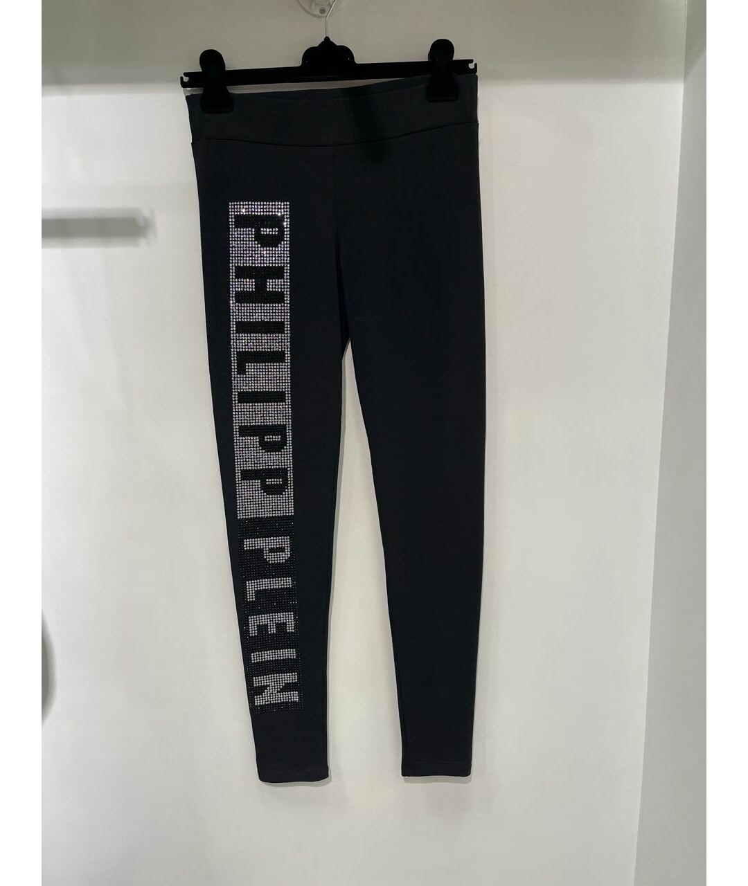 PHILIPP PLEIN Черные хлопко-эластановые брюки узкие, фото 8