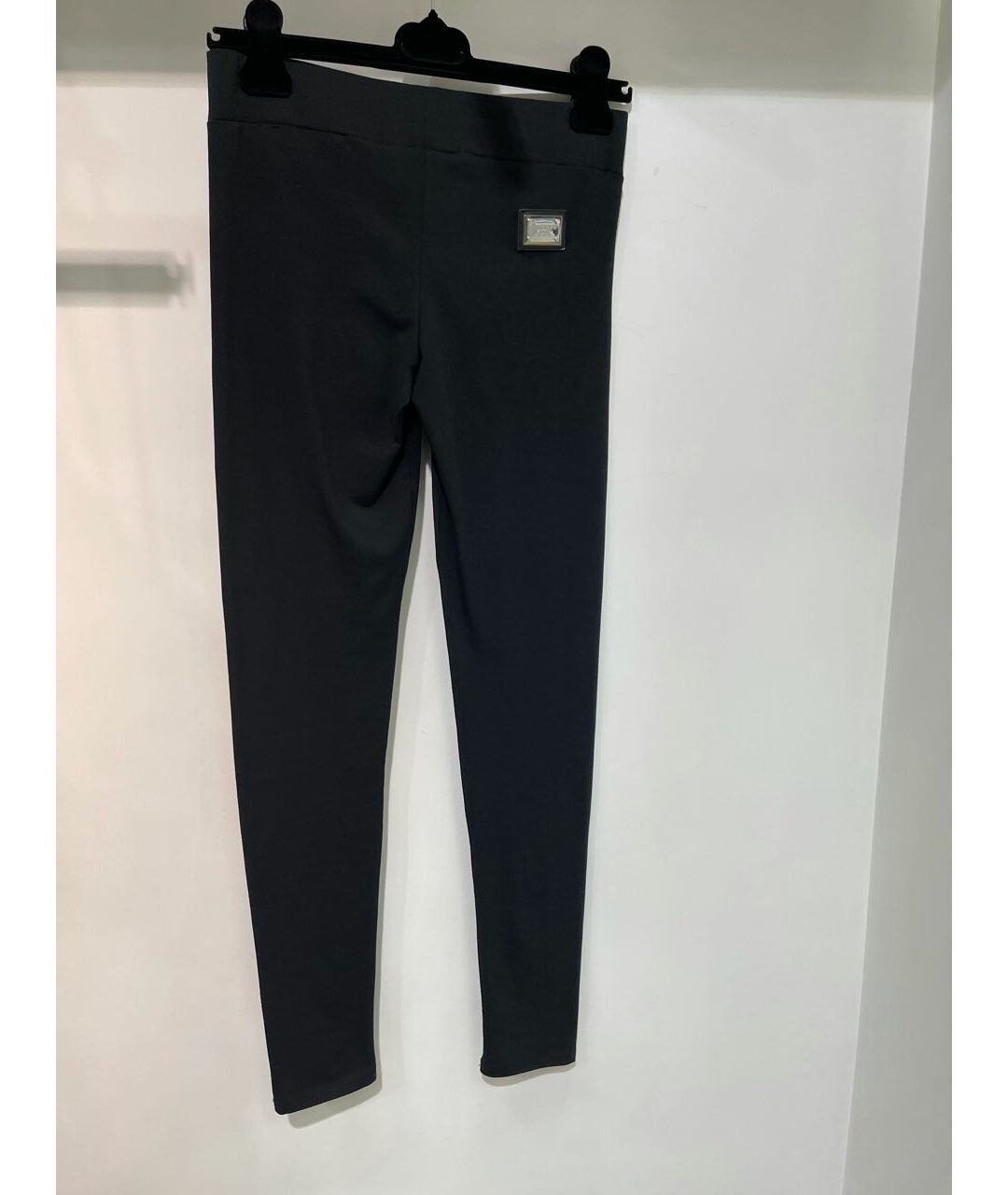 PHILIPP PLEIN Черные хлопко-эластановые брюки узкие, фото 4