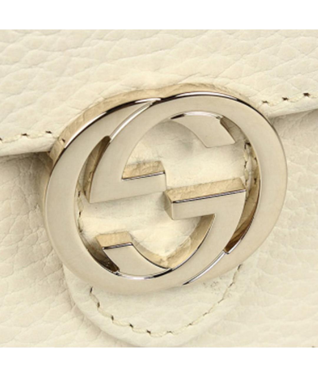 GUCCI Бежевая кожаная сумка через плечо, фото 5