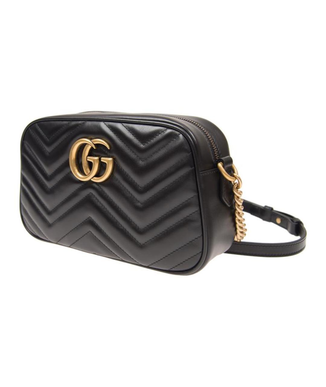 GUCCI Черная кожаная сумка через плечо, фото 4