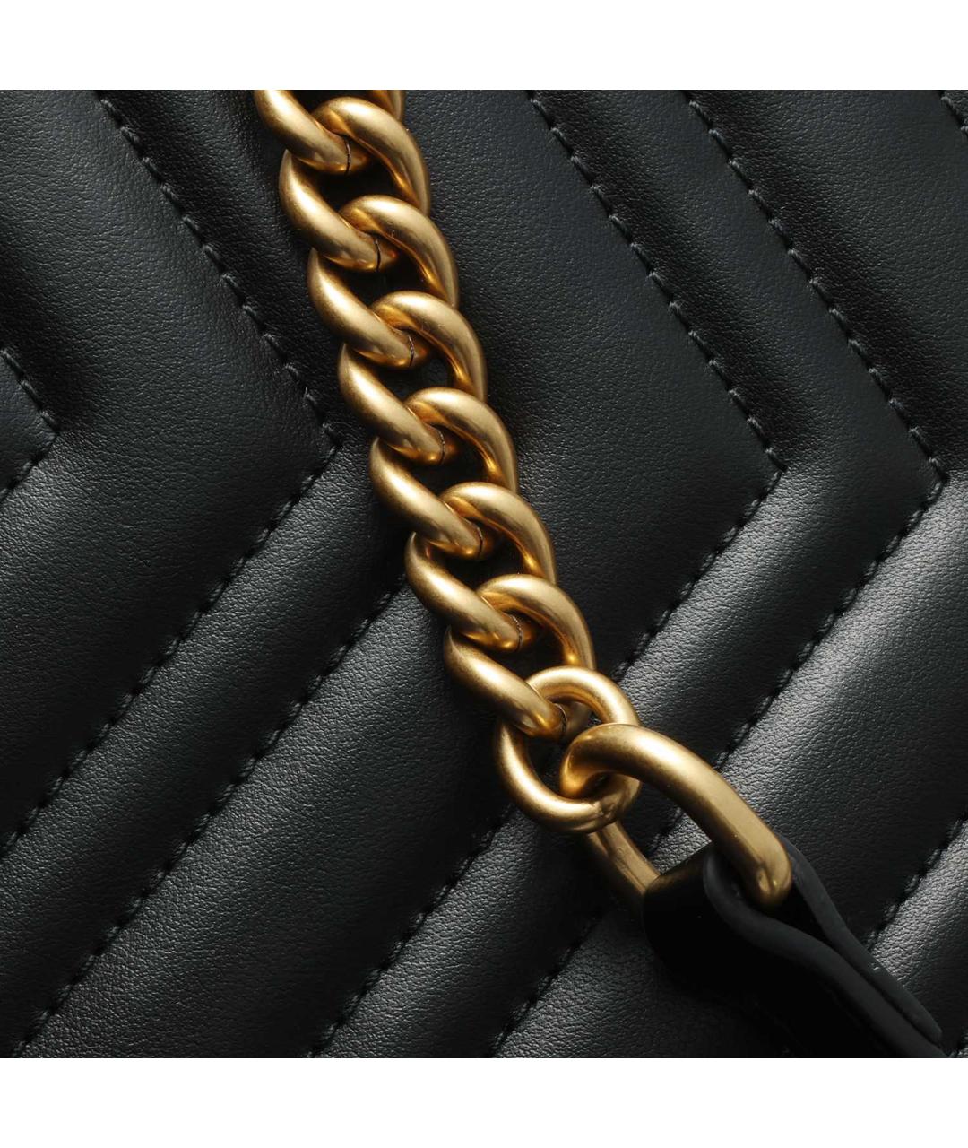 GUCCI Черная кожаная сумка через плечо, фото 9