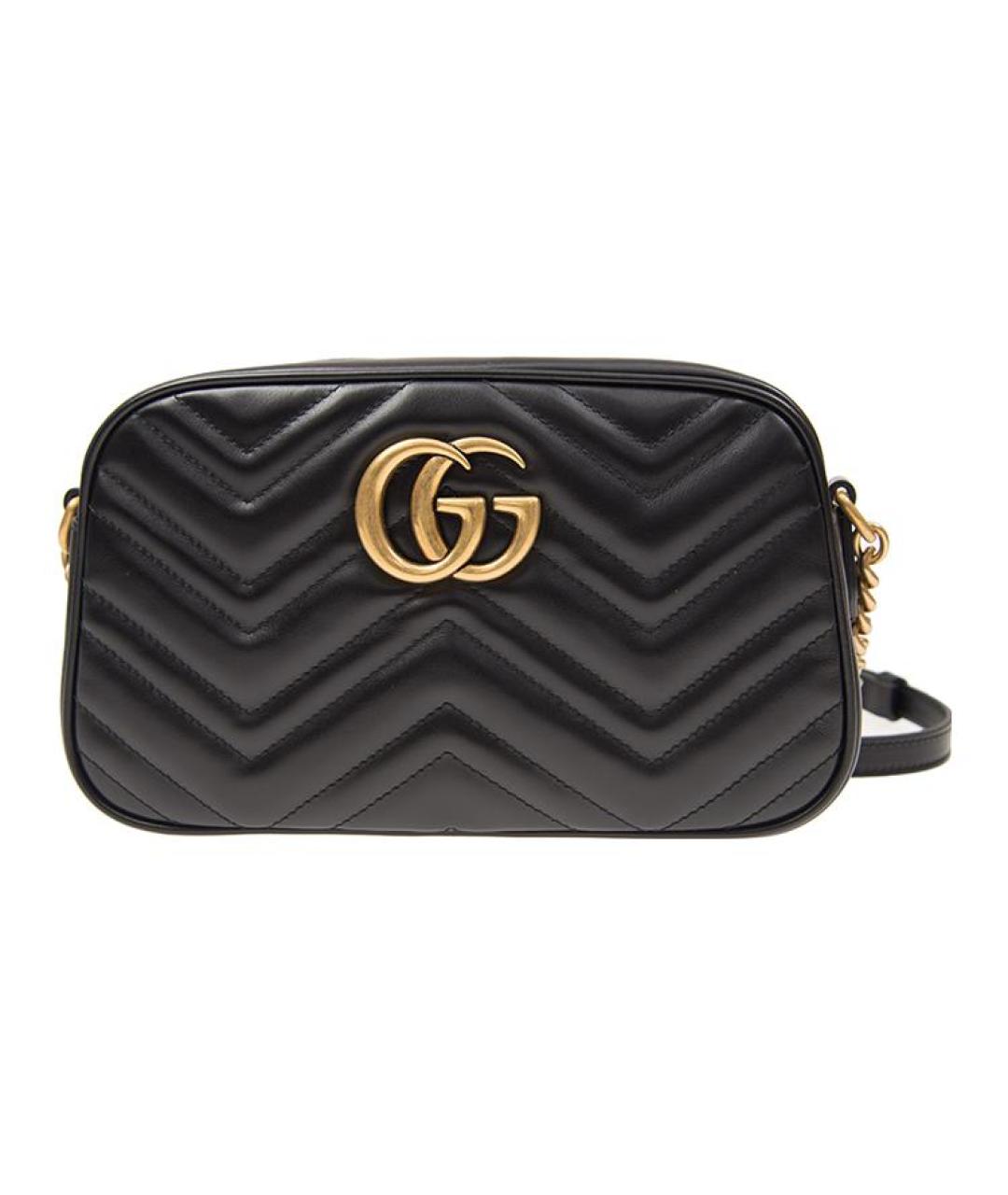 GUCCI Черная кожаная сумка через плечо, фото 1