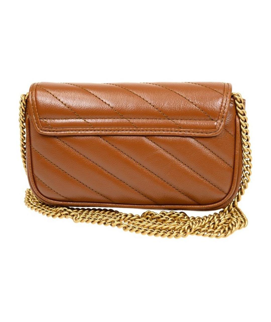 GUCCI Коричневая кожаная сумка через плечо, фото 4
