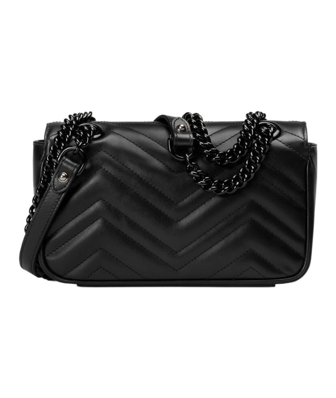 GUCCI Черная кожаная сумка через плечо, фото 4