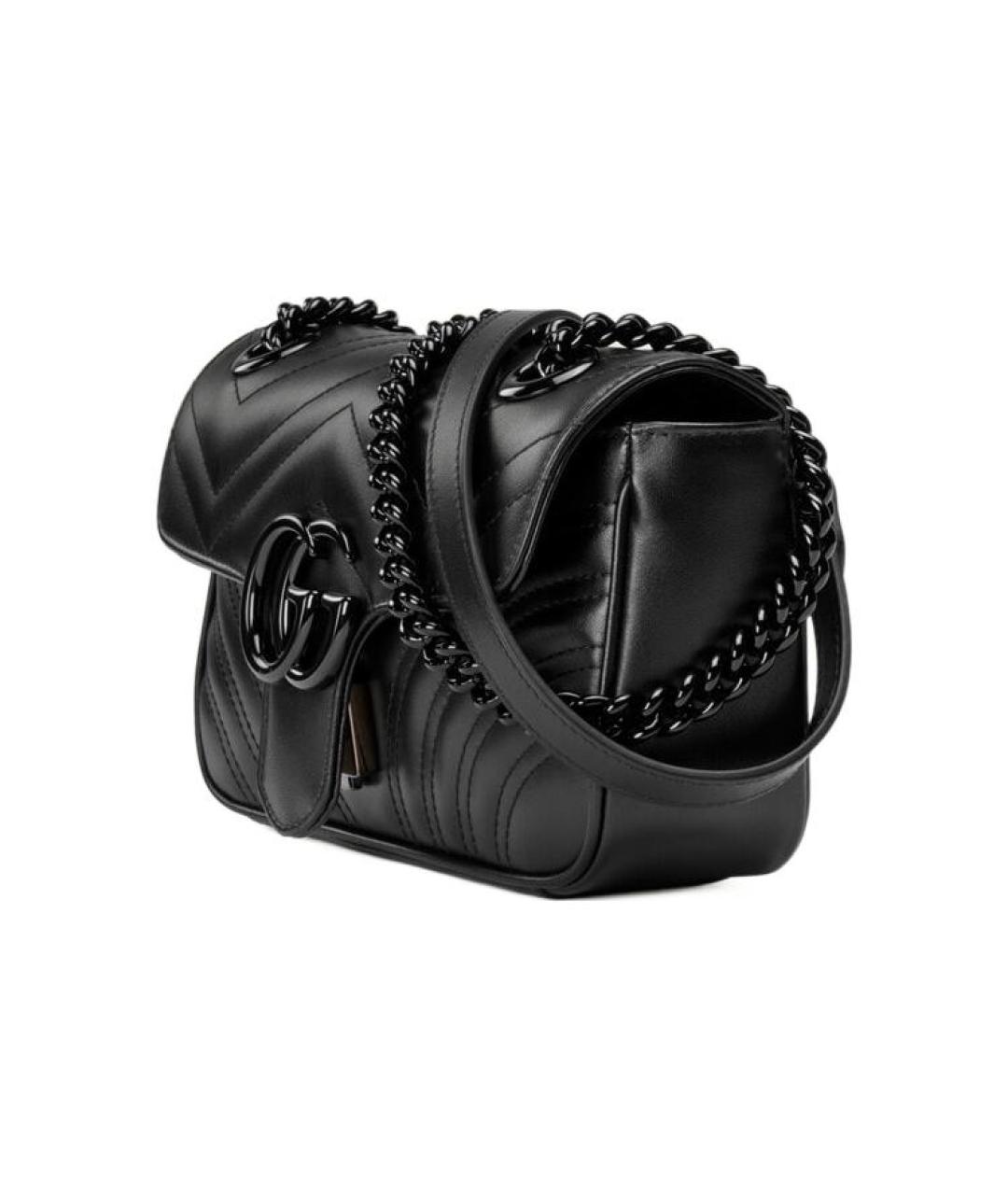 GUCCI Черная кожаная сумка через плечо, фото 2