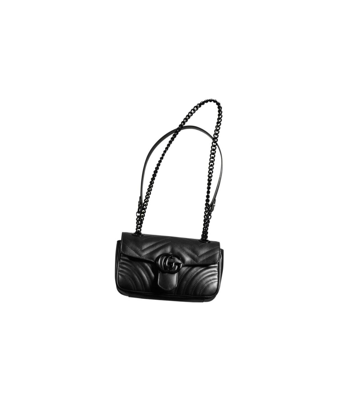 GUCCI Черная кожаная сумка через плечо, фото 3