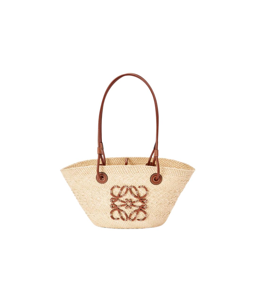 LOEWE Коричневая пелетеная сумка через плечо, фото 1