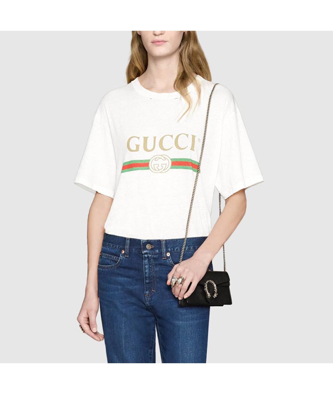 GUCCI Черная кожаная сумка через плечо, фото 9