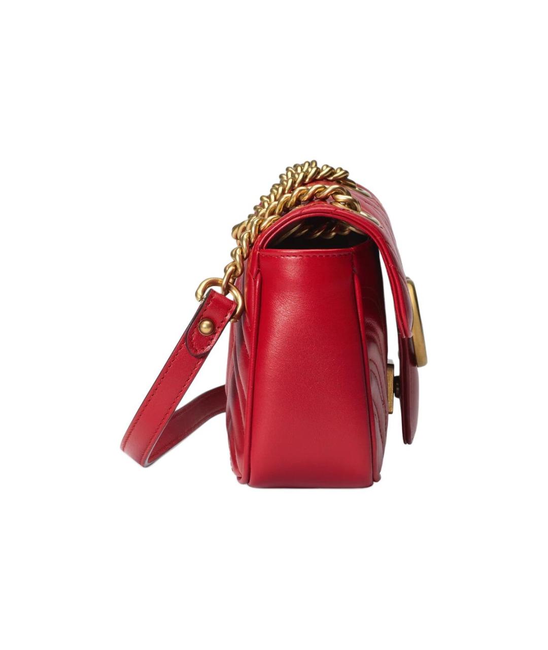GUCCI Красная кожаная сумка через плечо, фото 4