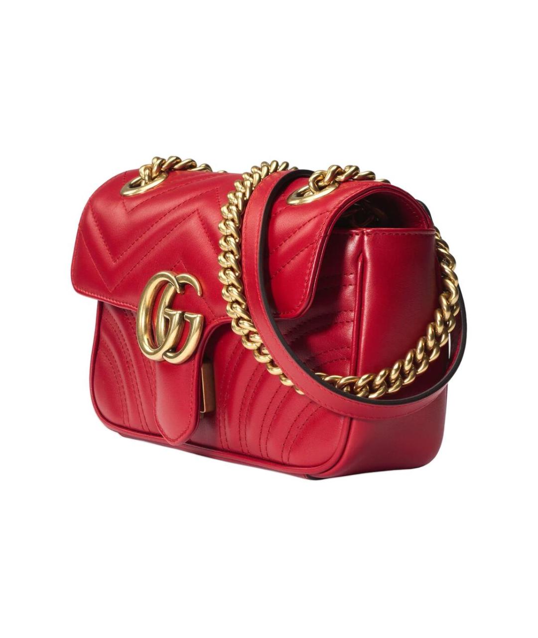 GUCCI Красная кожаная сумка через плечо, фото 3
