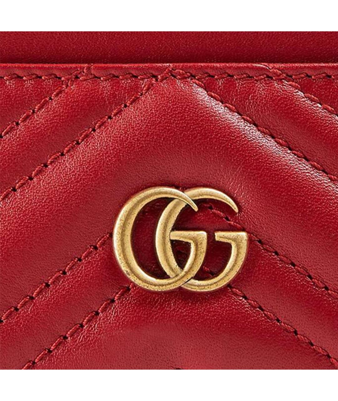 GUCCI Красный кожаный кардхолдер, фото 4