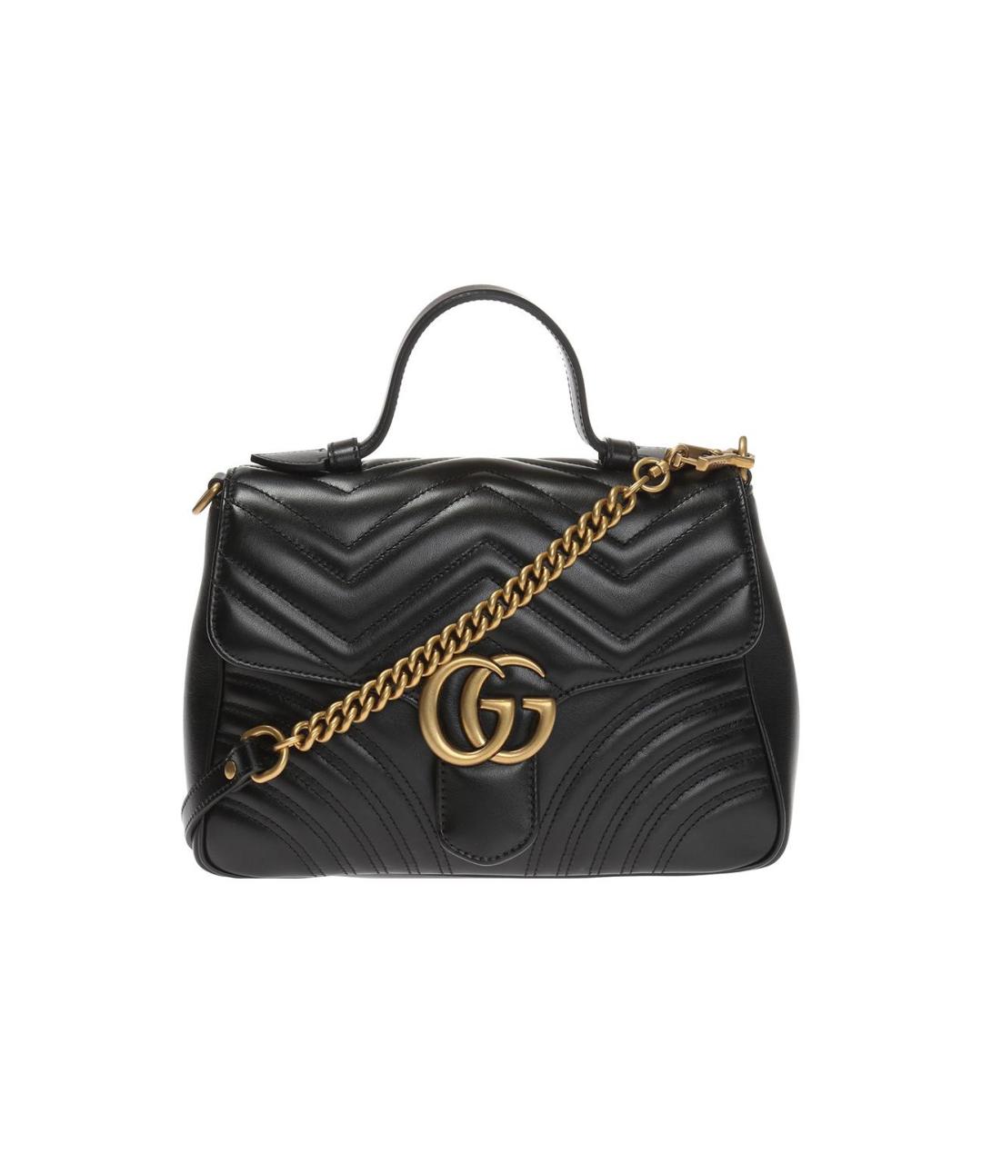 GUCCI Черная кожаная сумка через плечо, фото 1