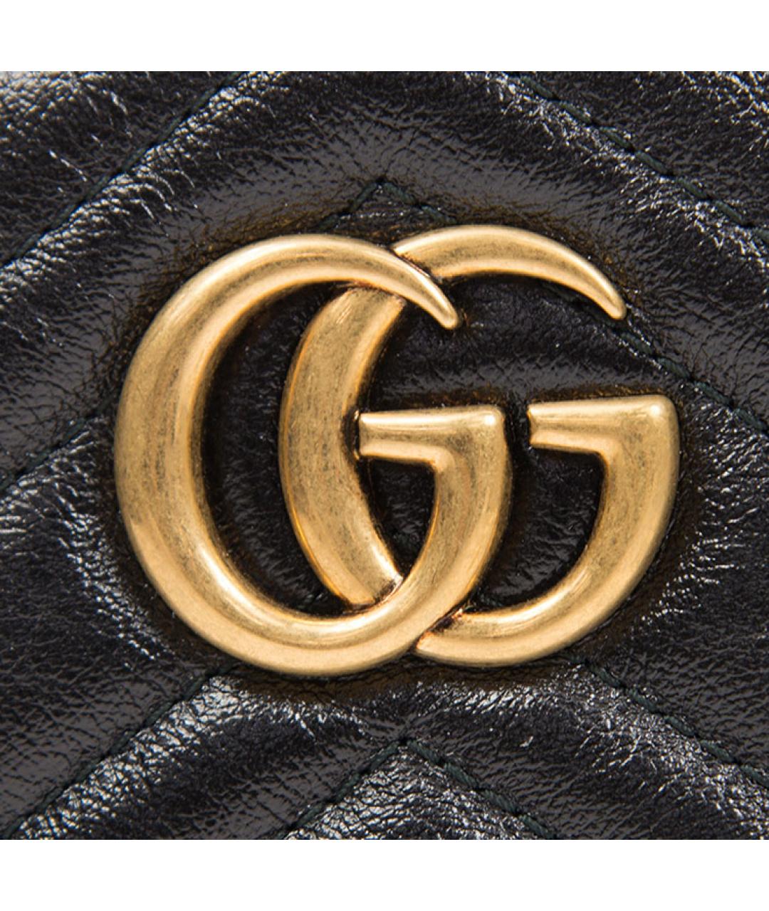 GUCCI Черная кожаная сумка через плечо, фото 5