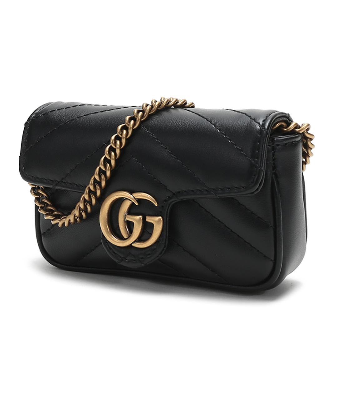 GUCCI Черная кожаная сумка через плечо, фото 2