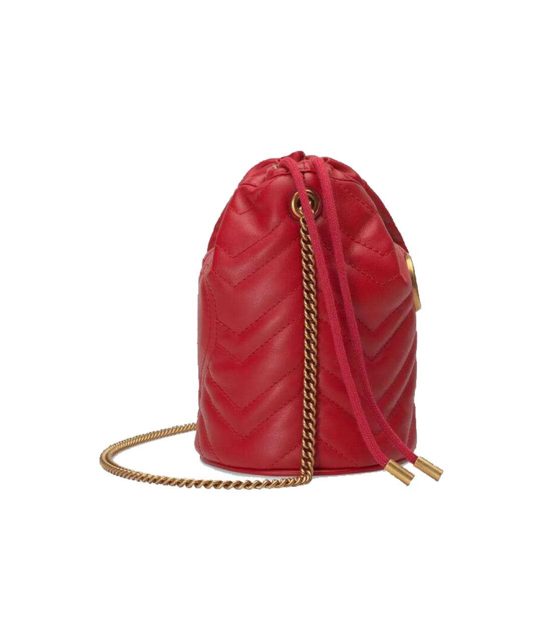 GUCCI Красная кожаная сумка через плечо, фото 4