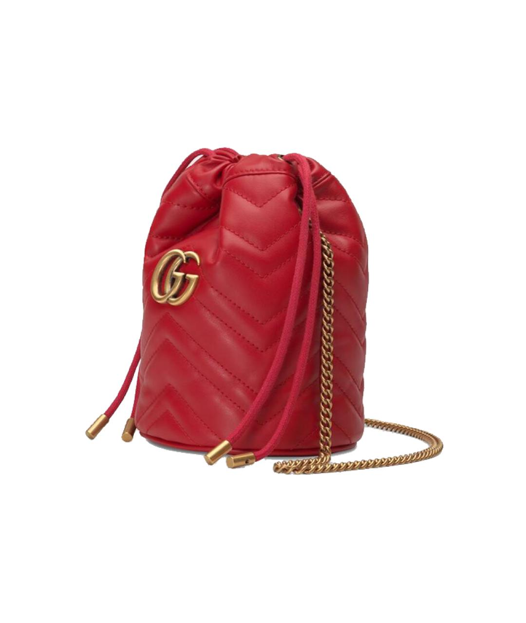 GUCCI Красная кожаная сумка через плечо, фото 3