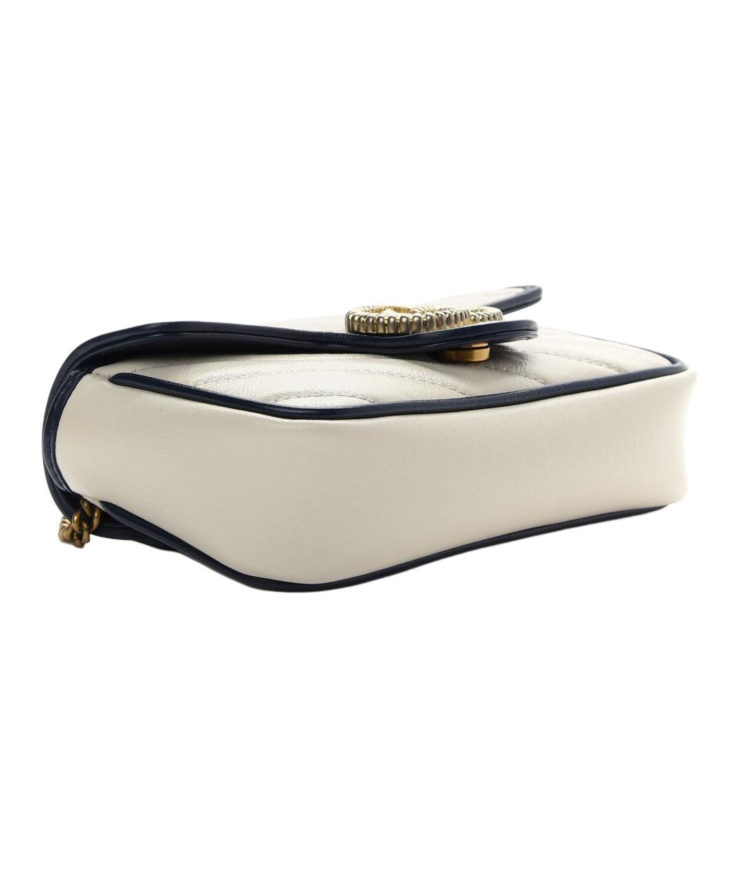 GUCCI Белая кожаная сумка через плечо, фото 6