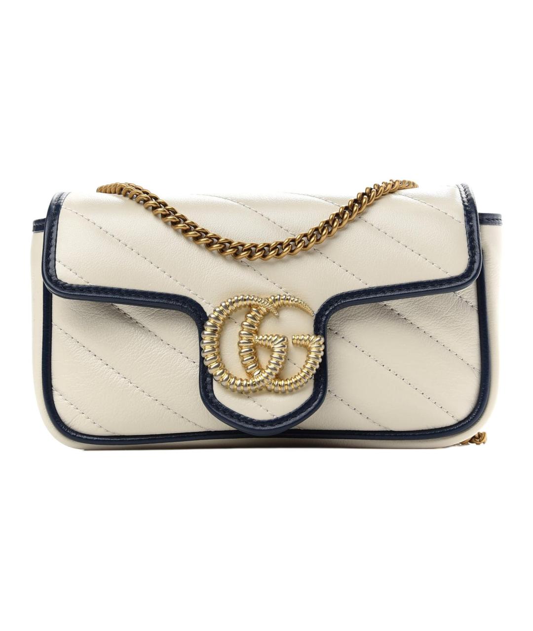 GUCCI Белая кожаная сумка через плечо, фото 1