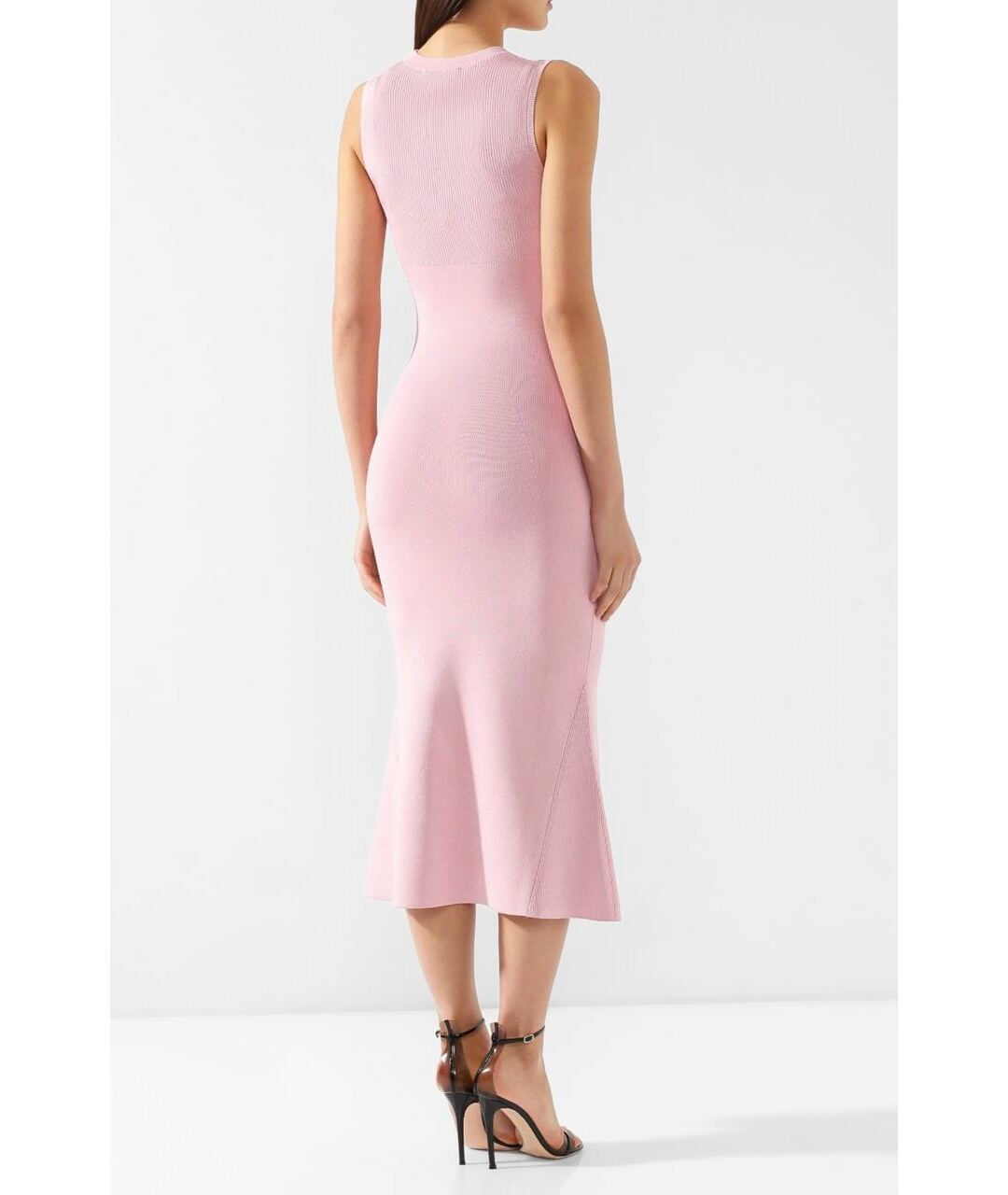 VICTORIA BECKHAM Розовое полиамидовое платье, фото 2