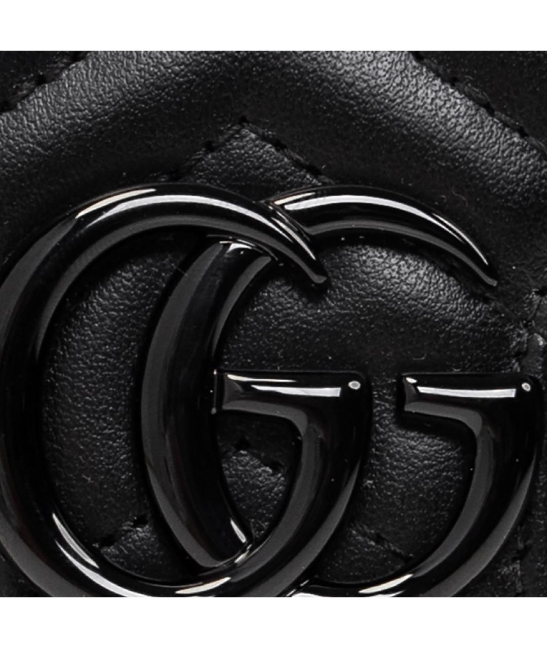 GUCCI Черная кожаная сумка через плечо, фото 4