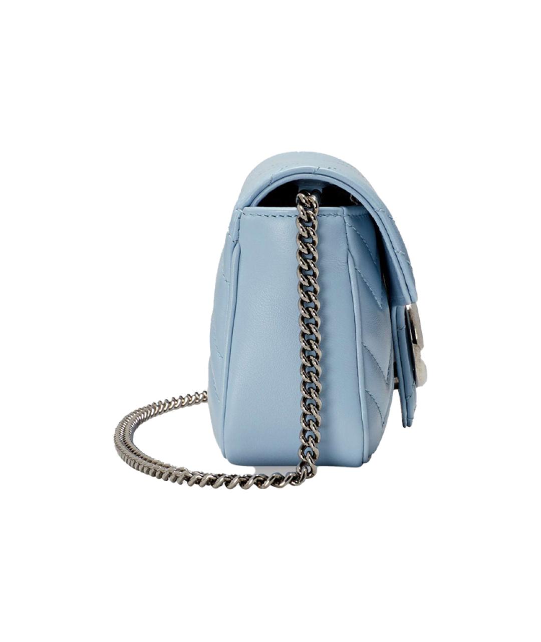 GUCCI Голубая кожаная сумка через плечо, фото 5