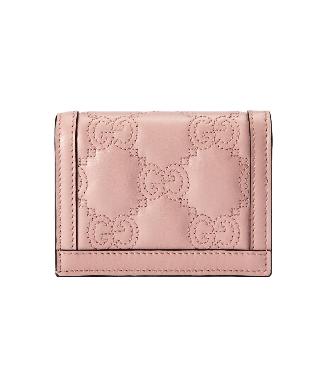 GUCCI Розовый кожаный кошелек, фото 3