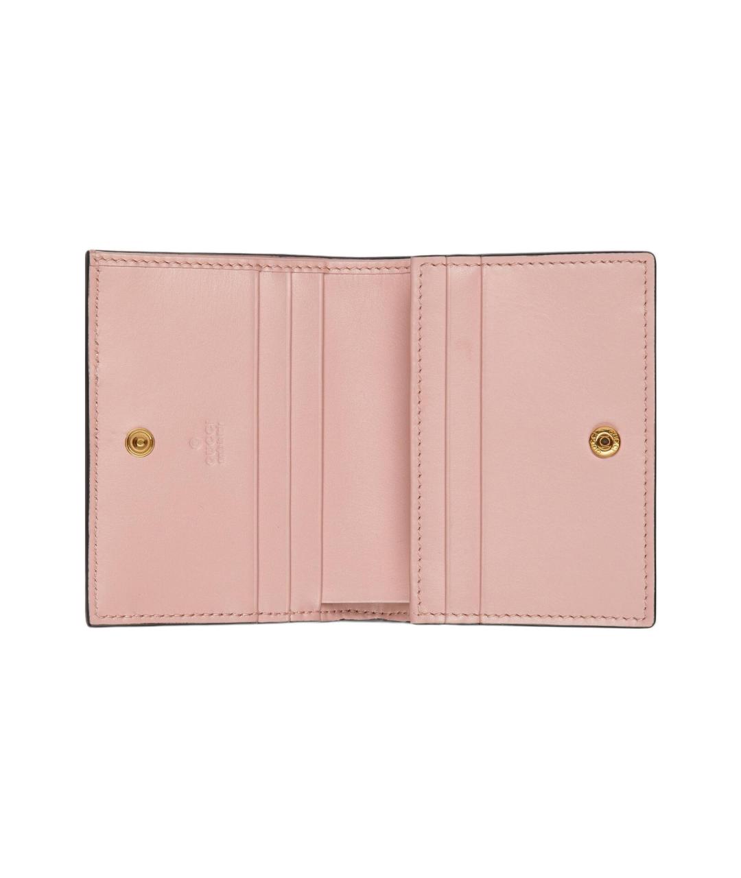 GUCCI Розовый кожаный кошелек, фото 5