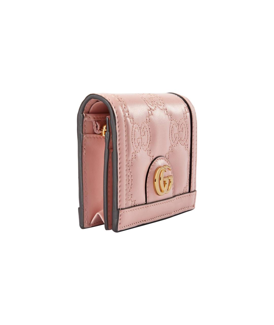 GUCCI Розовый кожаный кошелек, фото 2