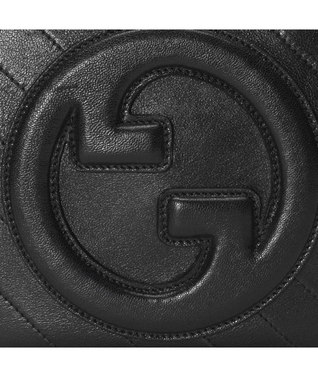 GUCCI Черная кожаная сумка через плечо, фото 6