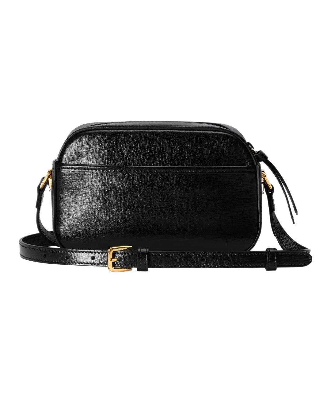 GUCCI Черная кожаная сумка через плечо, фото 7