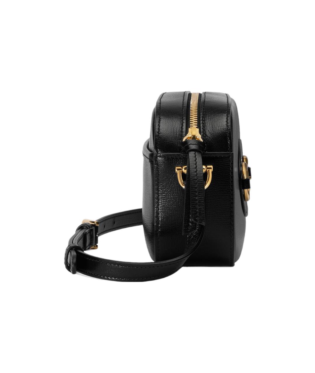 GUCCI Черная кожаная сумка через плечо, фото 4