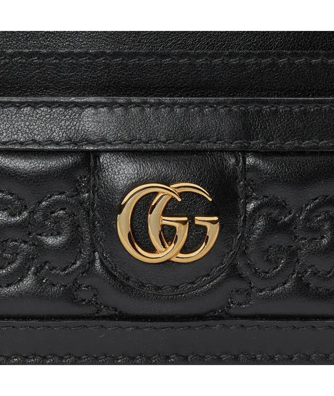 GUCCI Черный кожаный кардхолдер, фото 5