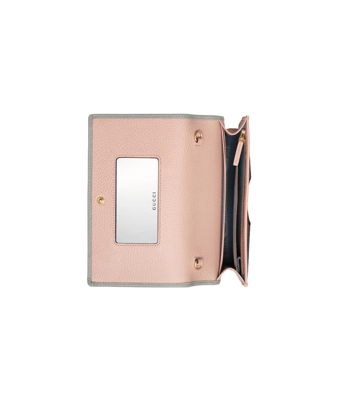 GUCCI Серая кожаная сумка через плечо, фото 6