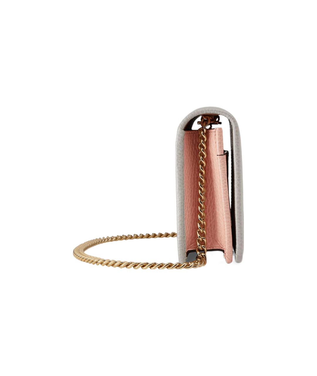 GUCCI Серая кожаная сумка через плечо, фото 4