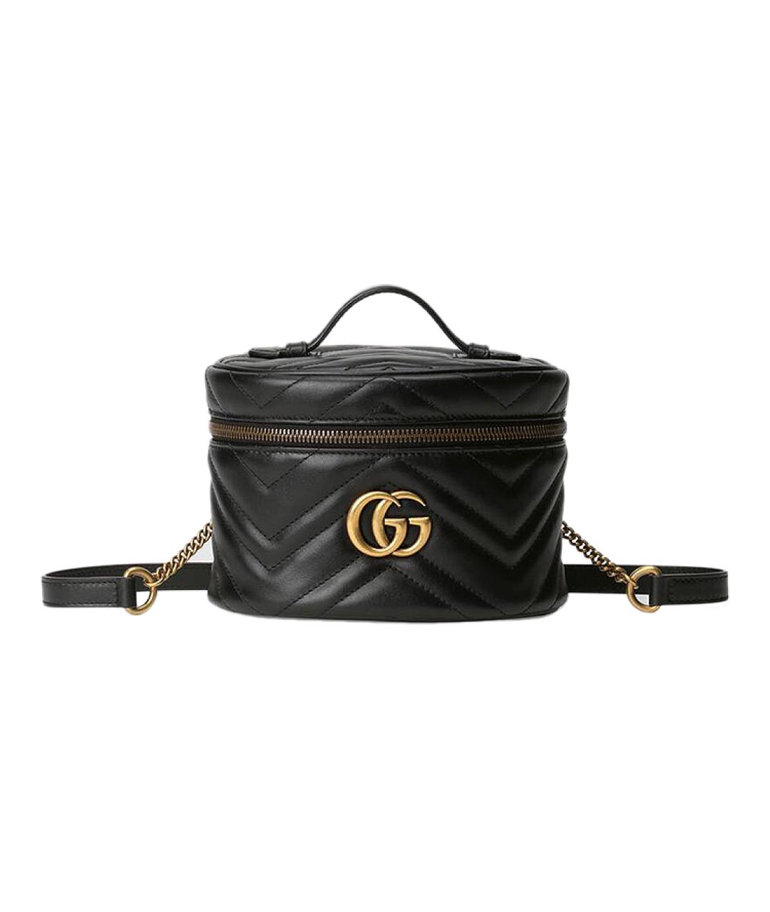GUCCI Черный кожаный рюкзак, фото 1