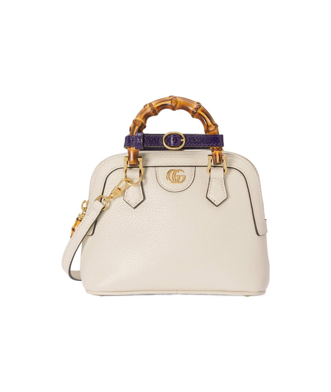 GUCCI Белая кожаная сумка через плечо, фото 4