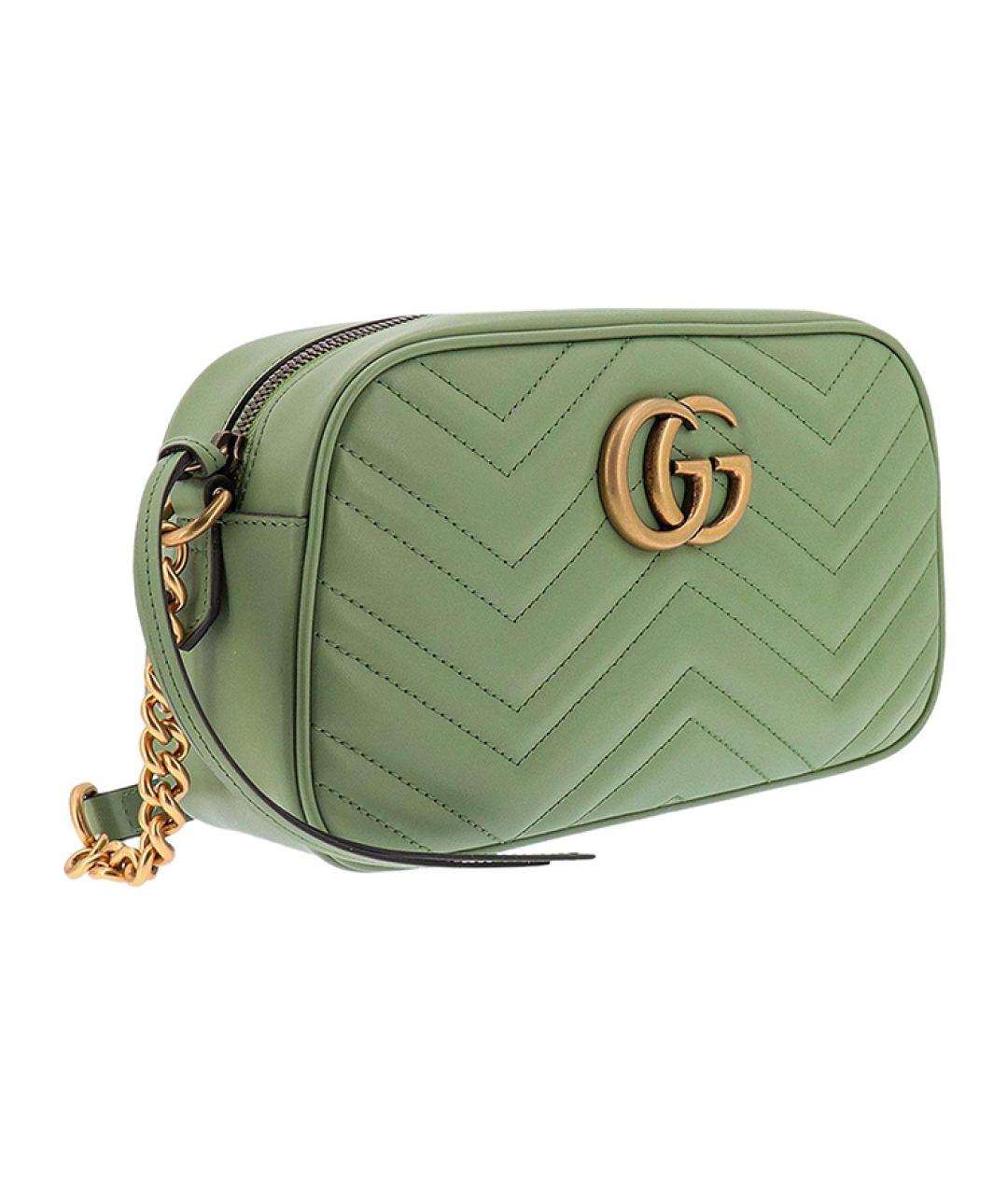 GUCCI Зеленая кожаная сумка через плечо, фото 2