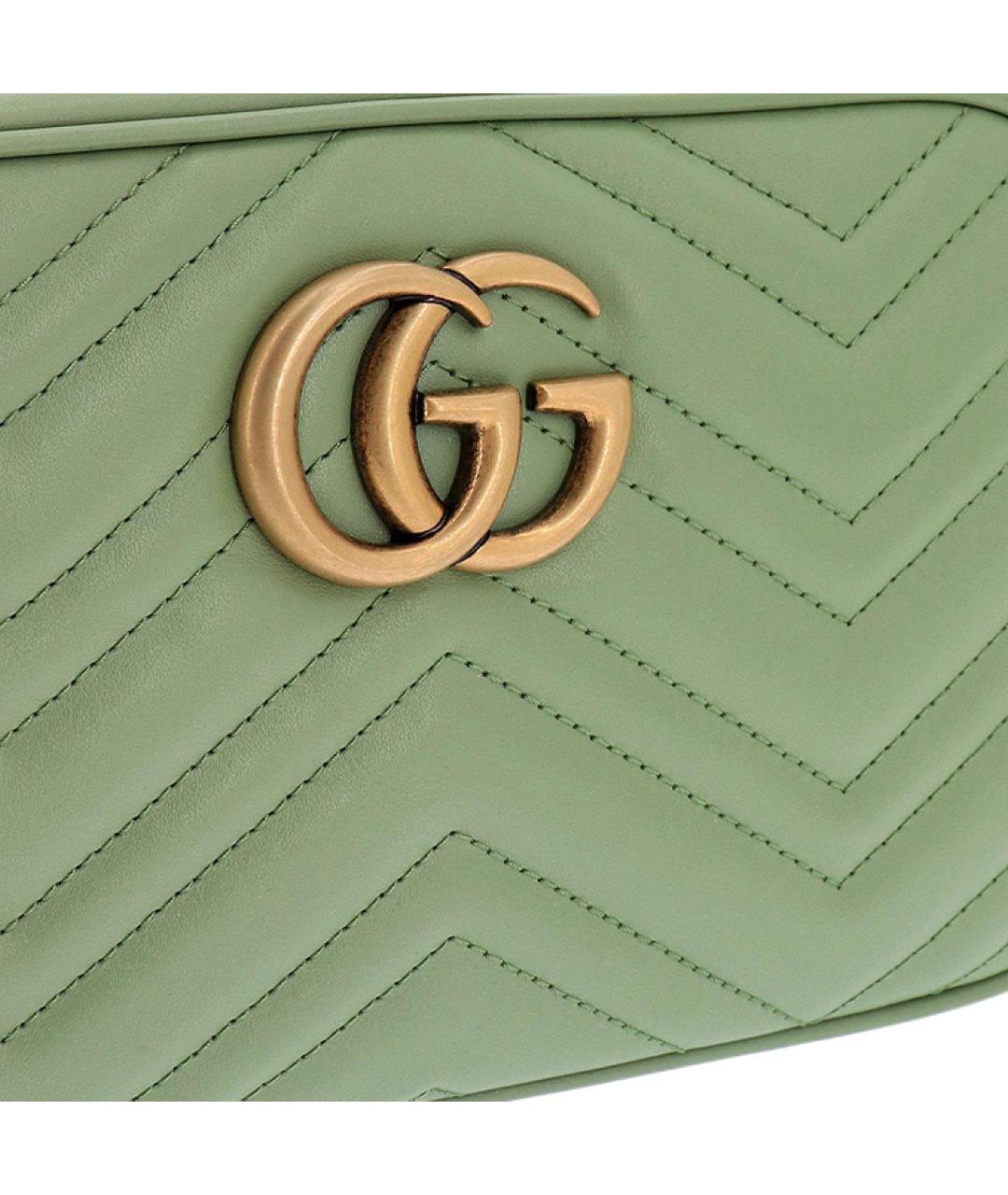GUCCI Зеленая кожаная сумка через плечо, фото 4
