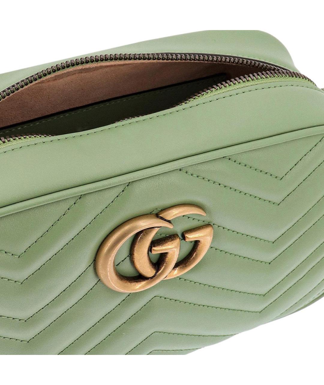 GUCCI Зеленая кожаная сумка через плечо, фото 5